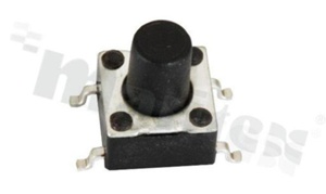 Tact Switch; SMD; dimensions 6.0x6.0; h=9.0mm; vertical; operating force 250gf; button: round