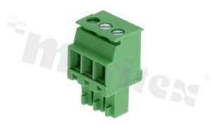 Listwa zaciskowa rozłączalna; w rastrze 3.50mm; 3-torowa; żeńska; na przewód 0.5-1.50mm2 (28-16AWG); kierunek wtykania prostopadły do osi przewodów; styki z fosforobrązu; mosiężna klatka; UL 300V/8A