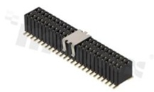 Listwa stykowa do PCB; w rastrze 1.27mm; 2x25 styków; montaż: SMD; żeńska; prosta; dwurzędowe