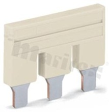 Bridge for through-hole terminal blocks 2002 series; 3-track; light grey; 800V/57A