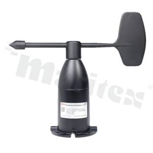 Wind direction sensor; Range: 360deg.; Supply Voltage: 12-24VDC; Resolution:1deg.; Output: 4-20mA; Main material: aluminum and stainlees steel; Ingress protection: IP65; Cable lenght: 1500mm
