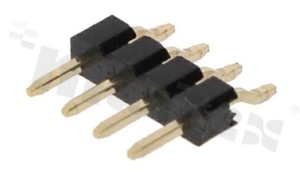 Listwa stykowa do PCB; w rastrze 2.00mm; 1x4 styków; montaż: SMD; męska; kątowa; jednorzędowe; PA=4.0 PC=2.8