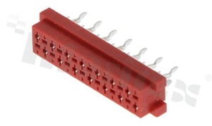 Low profile PCB connector; pitch 1.27mm; 14-contacts; THT; female; top entry