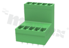 Listwa zaciskowa rozłączalna; THT, męska; prosta; w rastrze 3.81mm; 10-torowa (2x5) ; UL 300V/8A; TUV:250V/7A