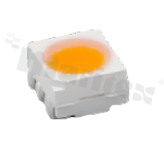 Dioda LED; PLCC6; obudowa 3433; PC Amber LF - 587.5-592.5 nm; jasność LF - 42-46 lm/140 mA; V7 - 2.8-3.0 V; soczewka żółyta dyfuzyjna; 120 stopni