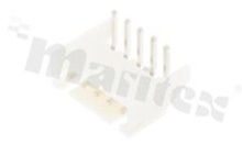 Header for PCB; pitch 2.50mm; 5-contacts; THT; male; side entry; 250V/3A