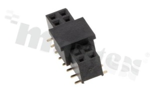 Pin Header; pitch 2.00mm; 2x8 pins; assembly: SMD; female; straight; double row; H=4.3mm