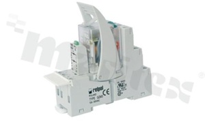 Interface relay; contact rating current 10A; coil voltage 24VDC; changeover contacts (3P); 10A/24VDC; 10A/250VAC