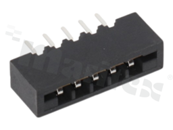 Złącze Non-ZIF do PCB; w rastrze 2.54mm; 5-stykowe; montaż: THT; pionowe