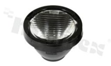 Lens for LED high power; angle: oval 14 x 26 degrees ; Number of LEDs: 1; Dimensions: round 23.45mm; Height: 15.9mm; material: PMMA; Fastening: fixing-ring; frame