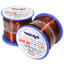 Insulated winding wire; with two layers of enamel insulation; diameter 0.70mm; SWG 22; -65+200 deg.C; 71m; 250g.