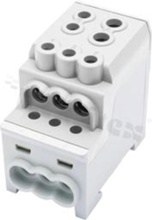Złączka na szyne DIN; blok rozdzielczy dystrybucyjny;szary; jednobiegunowy; 70mm2; Al/Cu;1000V AC;1500 V DC; 170 A