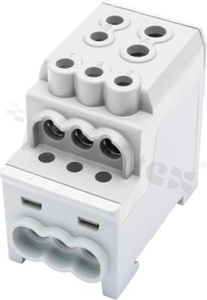 DIN rail terminal block; distribution block;grey; single-pole; 70mm2; Al/Cu; 1000V AC; 1500V DC; 170A