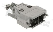 Metal hood for 15-pole D-Sub connector; nickel plated