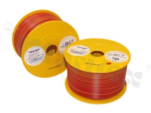 Single wire LGY/H05V-K; with copper multi-strand; red/yellow; cross section 1.50mm2; AWG 16; 500V; -40+105 deg.C; 100m.