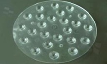 Lens for LED high power; angle: 25 degrees ; Number of LEDs: 24; Dimensions: round 175mm; Height: 12.6mm; material: PMMA; Fastening: screw