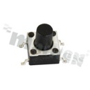 Przełącznik Tact Switch; SMD; wymiary korpusu 6.0x6.0; h=4.3mm; pionowy; o sile nacisku 250gf; przycisk okrągły