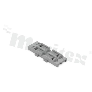 Adapter; montażowy; 2-torowy; do przelotowej złączki instalacyjnej z dźwignią; do mocowania śrubowego; szary