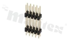 Listwa stykowa do PCB; w rastrze 2.00mm; 2x5 styków; montaż: THT; męska; prosta; dwurzędowe 2-poziomowa; 6.0/12.4/3.0mm