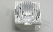 Soczewka do diod LED high power; kąt rozsyłu: 12 do 16 stopni FWHM; ilość diod: 1; rozmiar: 22x22mm; wysokość: 13.2mm; rodzaj materiału: PC; sposób mocowania: taśma