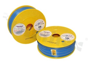 Single wire LGY/H05V-K; with copper multi-strand; blue/grey; cross section 0.75mm2; AWG 18; 500V; -40+105 deg.C; 100m.