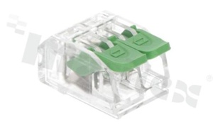 Szybkozłączka instalacyjna; raster 5.6 mm; 2-torowa; zacisk sprężynowy; przekrój przewodu 0.2-4mm2; UL:20A/300V
