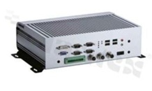 Bezwentylatorowy komputer wbudowany; EN50155; EN60950; EN45545; IP40 ;IntelCore 2 Duo SP9300/Celeron M 723; RAM 2GB; 4xCOM-isolated; 4xUSB; 2xGbE; 1xDVI-D; 1xVGA; 1xDI/DO-isolated; 2xPCIe mini; 1xSIMslot; temp. pracy -25+55C; zasilanie  12-32V DC