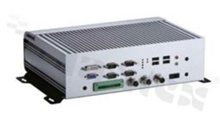 Bezwentylatorowy komputer wbudowany; EN50155; EN60950; EN45545; IP40 ;IntelCore 2 Duo SP9300/Celeron M 723; RAM 2GB; 4xCOM-isolated; 4xUSB; 2xGbE; 1xDVI-D; 1xVGA; 1xDI/DO-isolated; 2xPCIe mini; 1xSIMslot; temp. pracy -25+55C; zasilanie 12-32V DC