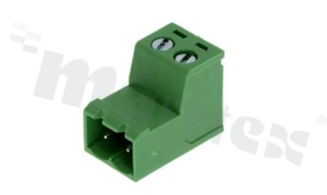 Listwa zaciskowa rozłączalna; w rastrze 5.00mm; 2-torowa; męska; na przewód 2.50mm2 (28-12AWG); kierunek wtykania równoległy do osi przewodów; styki z miedzi; mosiężna klatka; UL 300V/15A