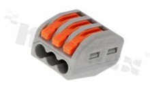 Installation quick splice; 3-ways; spring clamp; wire cross section 0.08-2.5mm2;