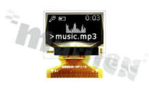 Wyświetlacz LGM OLED; LCD graficzny; 1.01"; 128x64 piksele; kolor świecenia biały; obszar aktywny 23.02×11.5mm; FPC do lutowania; 22 piny