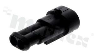 Złącze Superseal; męskie; 2-pin; montaż na kablu; obudowa złącza