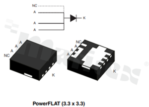 Shottky Diode; 30V; 8A; -65+150 deg.C; SMD; PowerFLAT(3.3x3.3)