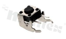 Przełącznik Tact Switch; THT; wymiary korpusu 6.0x6.0; h=4.3mm; kątowy; o sile nacisku 160gf; przycisk okrągły