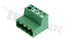 Pluggable terminal block; 5.08mm pitch; 4-ways; male; for wire 2.50mm2(28-12AWG); wire insertion direction same as plug-in direction; copper contacts; brass cage; UL 300V/15A