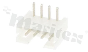 Header for PCB; pitch 2.00mm; 4-contacts; THT; male; side entry; 100V/2A