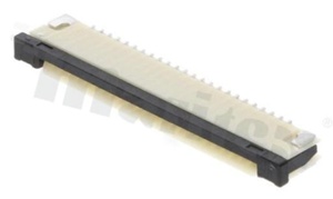 ZIF connector for FFC/FPC; pitch 1.00mm; 24-contacts; SMD; side entry; downside contacts