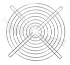Fan filter; 155x155mm; metal.