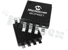 Przetworniki cyfrowo-analogowe – DAC; MICROCHIP; MCP4921-E/MS; SPI, Serial; 2.7 V - 5.5 V; 1; 12