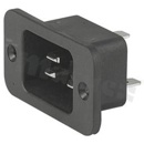 AC/DC power connectors; Male; Flanges, Panel, Screw; Quick Connect; -25 deg.C - 70 deg.C