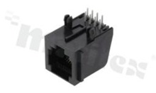 Socket RJ45; 8-contacts; THT; side entry; size 8; 3u" Au