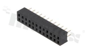 Listwa stykowa do PCB; w rastrze 2.00mm; 2x12 styków; montaż: THT; żeńska; prosta; dwurzędowe