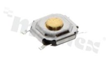 Przełącznik Tact Switch; SMD; wymiary korpusu 5.2x5.2; h=1.5mm; pyłoszczelny; o sile nacisku 250gf; przycisk okrągły