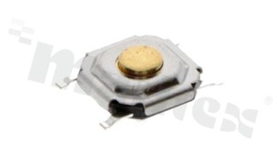 Tact Switch; SMD; dimensions 5.2x5.2; h=1.5mm; dust-proof; operating force 250gf; button: round