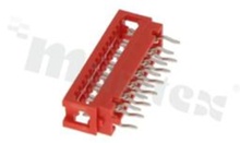 Low profile IDC connector; pitch 1.27mm; 14-contacts; flat cable AWG#26-#28; 1.5A 230V AC/DC 