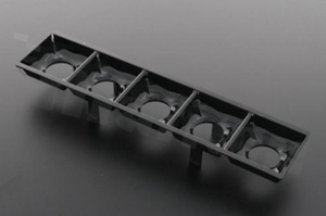 Pokrywa for REFL-SH-05-E-EA132xx for LED; Dimensions: 132.8x30mm; Height: 19.1mm; material: PC; Fastening: press