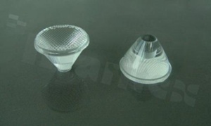 Lens for LED high power; angle: 80 degrees ; Number of LEDs: 1; Dimensions: round 19.4mm; Height: 13.5mm; material: PMMA; PC; Fastening: glue