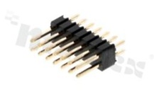 Listwa stykowa do PCB; w rastrze 1,27mm;  2x7 styków; montaż THT; męska; prosta; dwurzędowa; 2.1X3.7X7.8