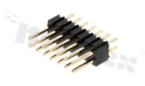 Listwa stykowa do PCB; w rastrze 1,27mm; 2x7 styków; montaż THT; męska; prosta; dwurzędowa; 2.1X3.7X7.8