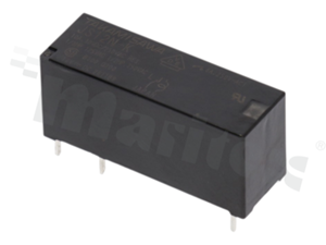Electromagnetic relay; contact rating current 10A; coil voltage 12VDC; 1 make contact (1A); coil power 220mW; 8A/24VDC; 8A/250VAC